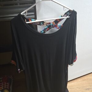 HEIMISH USA Black Tee with Multicolor Accents